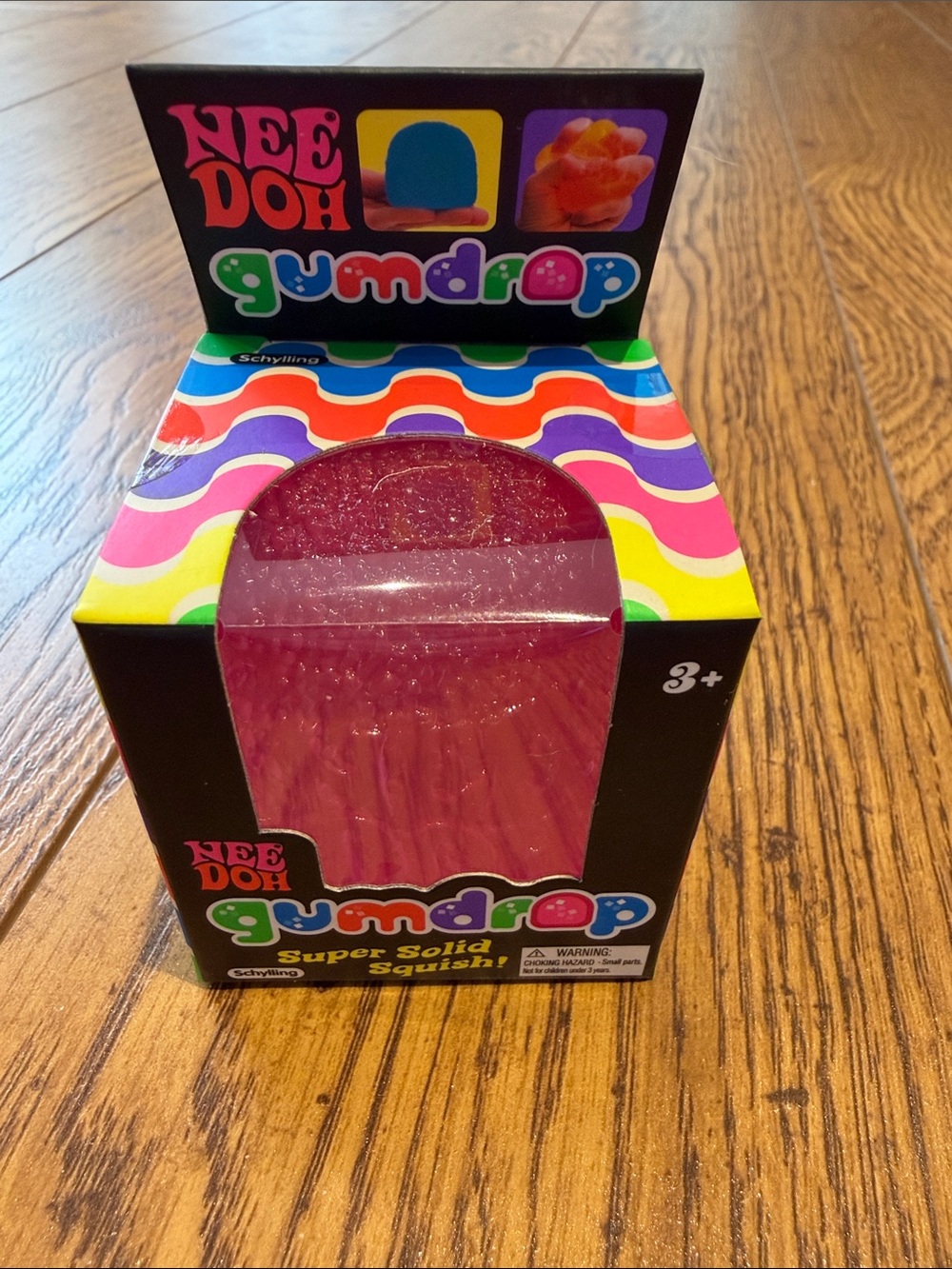 Nee Doh Gumdrop Super Solid Squish - Pink - sealed